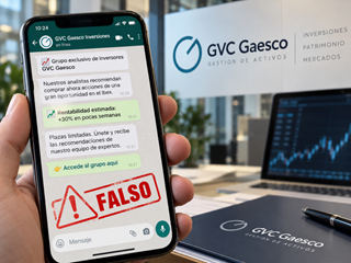 GVC Gaesco alerta: suplantan su identidad en WhatsApp